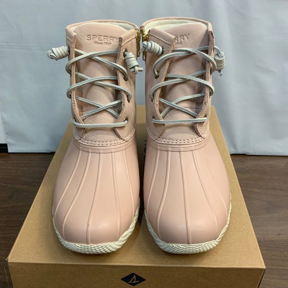 sperry rain boots pink
